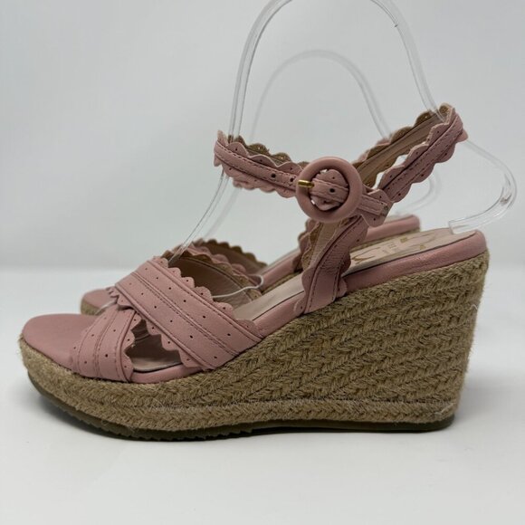 Ted Baker London Taymie Espadrille Wedge Sandals Women's 38 US 7.5 Pink NWOB - Picture 11 of 15